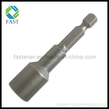 Magnetic 3/8" Hex Socket 1/4" Shank Spanner Nut Setter Driver Bit